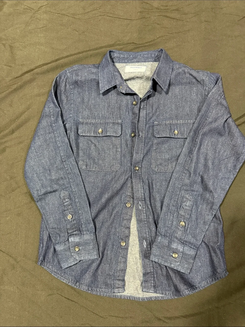 Old Navy Long-Sleeve Button-Up Shirts bundle of 3